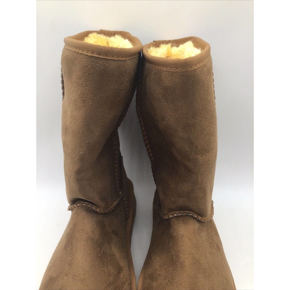 Dafulang N'Polar Women's Brown Faux Suede/Fur Boots Sz. 8.5M/EU 39 - Picture 9 of 15